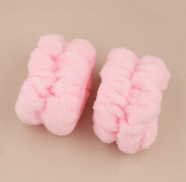 Bandeau protection cheveux et poignets pour le démaquillage